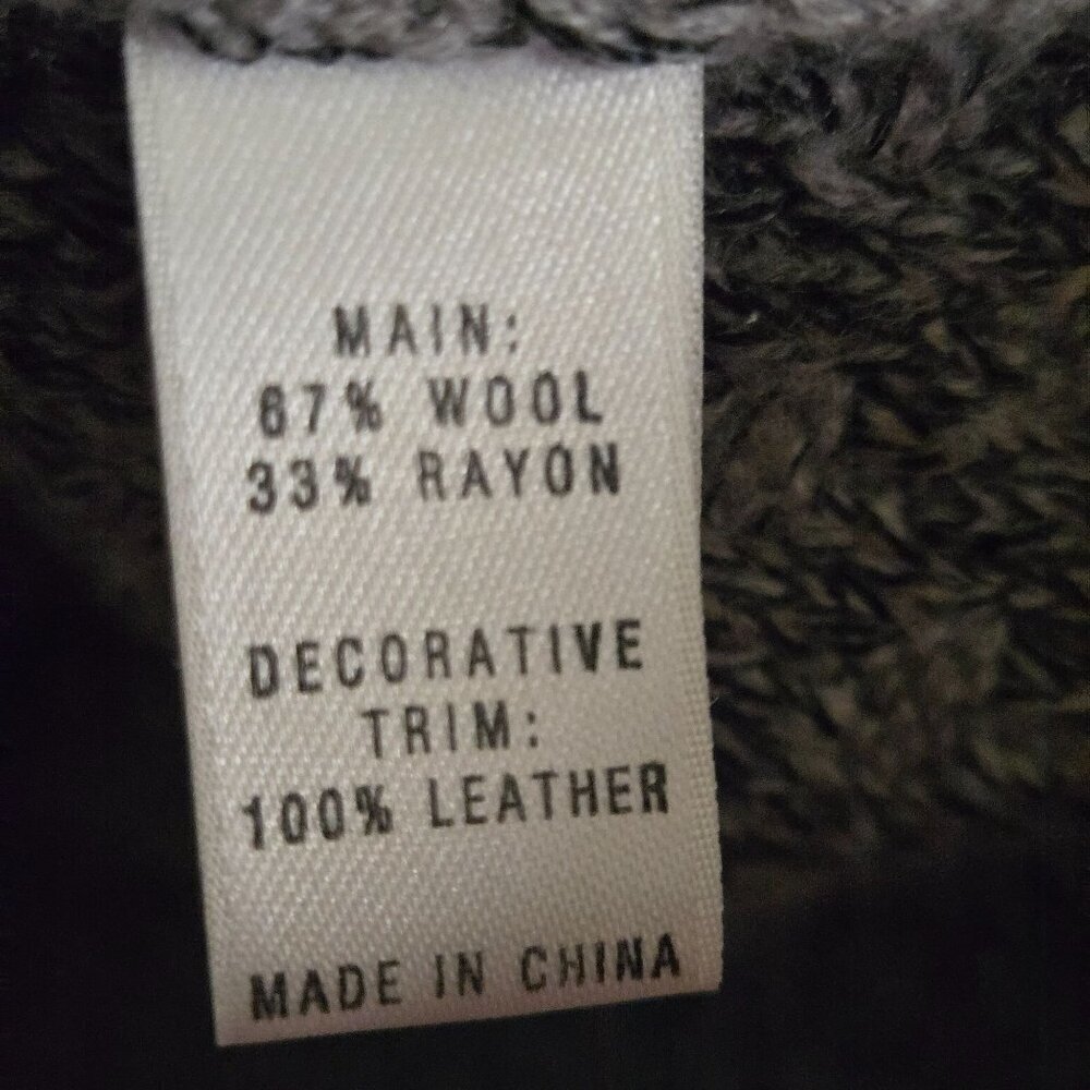 St. John Exclusively For Nordstrom Wool Blend Leather Trim Tunic Sweater Size S - Picture 6 of 6